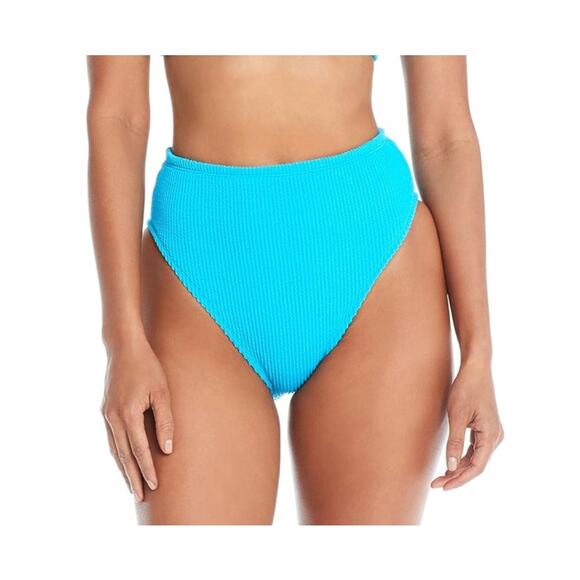 NWT Bleu Rod Beattie Pucker Up High Waist Bikini Bottom Blue – Size 6 - Picture 1 of 7